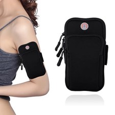 Running Armband, Adjustable Sports Band for Jogging, iPhone Workout black