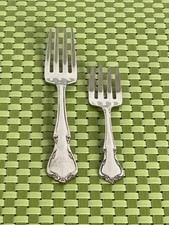 Oneida TODDLETIME Stainless Set of 2 Baby Youth Forks Glossy Floral Flatware