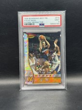 1996 Bowman’s Best Steve Nash #R18 RC Rookie ATOMIC REFRACTOR 🏦 PSA 9 LOW POP