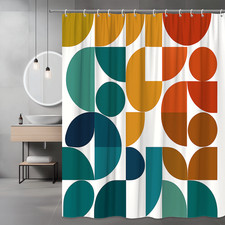 Colorful Geometric Shower Curtain - Modern Art Decor for Bathroom