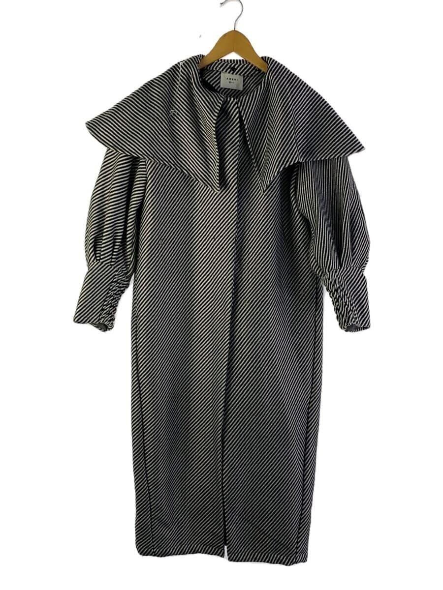 ALTRA B STONE OTHER 2WAY MANTELLO MANICA A SBUFFO CAPPOTTO S POLIESTERE NERO RIGHE