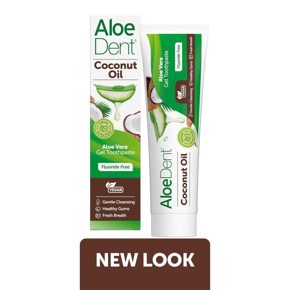 Aloe Dent Coconut Oil Aloe Vera Gel Toothpaste Fluoride Free 100ml