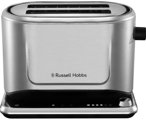 RUSSELL HOBBS Attentiv 26210 2-Slice Bread Reheat Defrost Toaster - Silver H1 - Picture 1 of 9
