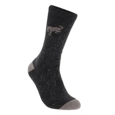 Socks - Ford Bronco Topography Dark Grey Knit - Show Your Bronco Pride FREE SHIP