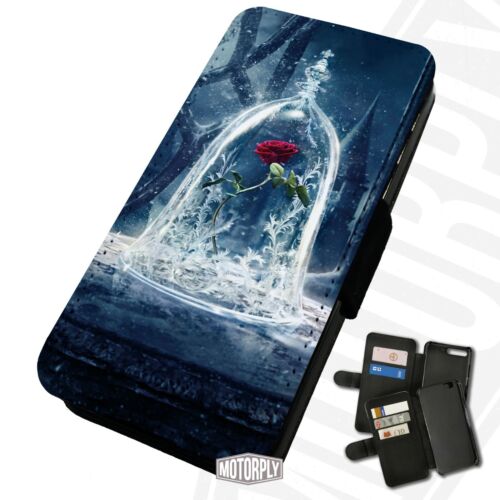 Printed Faux Leather Flip Phone Case For iPhone - Frosty-Beast-Rose - 第 1/6 張圖片