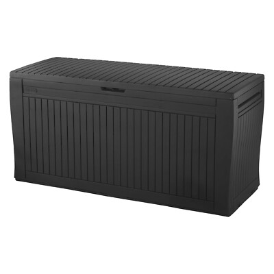 Keter Gartenbox Aufbewahrungsbox 270 L Comfy Storage Box Graphite