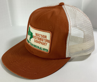 Watson Distributing Vtg 1980s Trucker Hat Rare Turning Texas Green