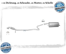Auspuffanlage für Ford Fusion 1.25, 1.4 Kombi Auspuff Flexrohr Dichtung Schelle 