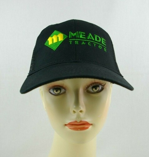 John Deere Meade Tractor Black Strap Back Hat One Size Fits Most Cotton Blend - Picture 11 of 12