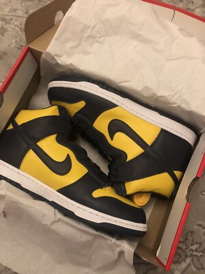 Nike Dunk High Michigan 2020 gelb blau US 9,5