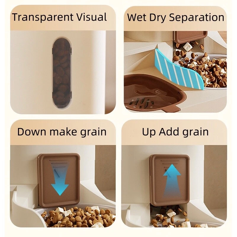 2 in 1 Futterstation Für Haustiere / Automatischer Selbstfütterungsstation - Bild 4 von 4
