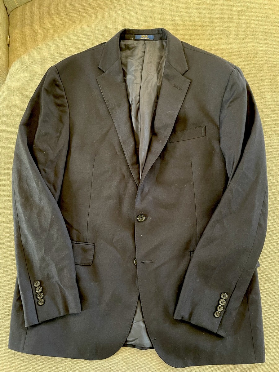 Polo Ralph Lauren custom Fit Current Navy Wool Sport Coat Size 44
