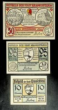 1921 Germany KRANICHFELD 10 25 50  Phennig Banknote / Notgeld