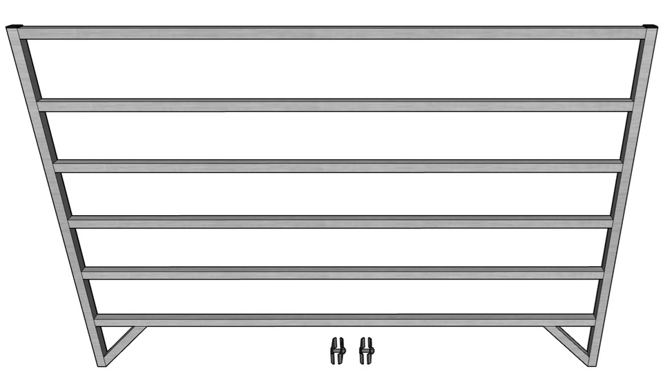 ALUMINUM 5 FOOT LONG 6 RAIL 40 TALL SHEEP GOAT PANEL FENCE STALL PEN aluminum-5-foot-long-6-rail-40-tall-sheep-goat-panel-fence-stall-pen
