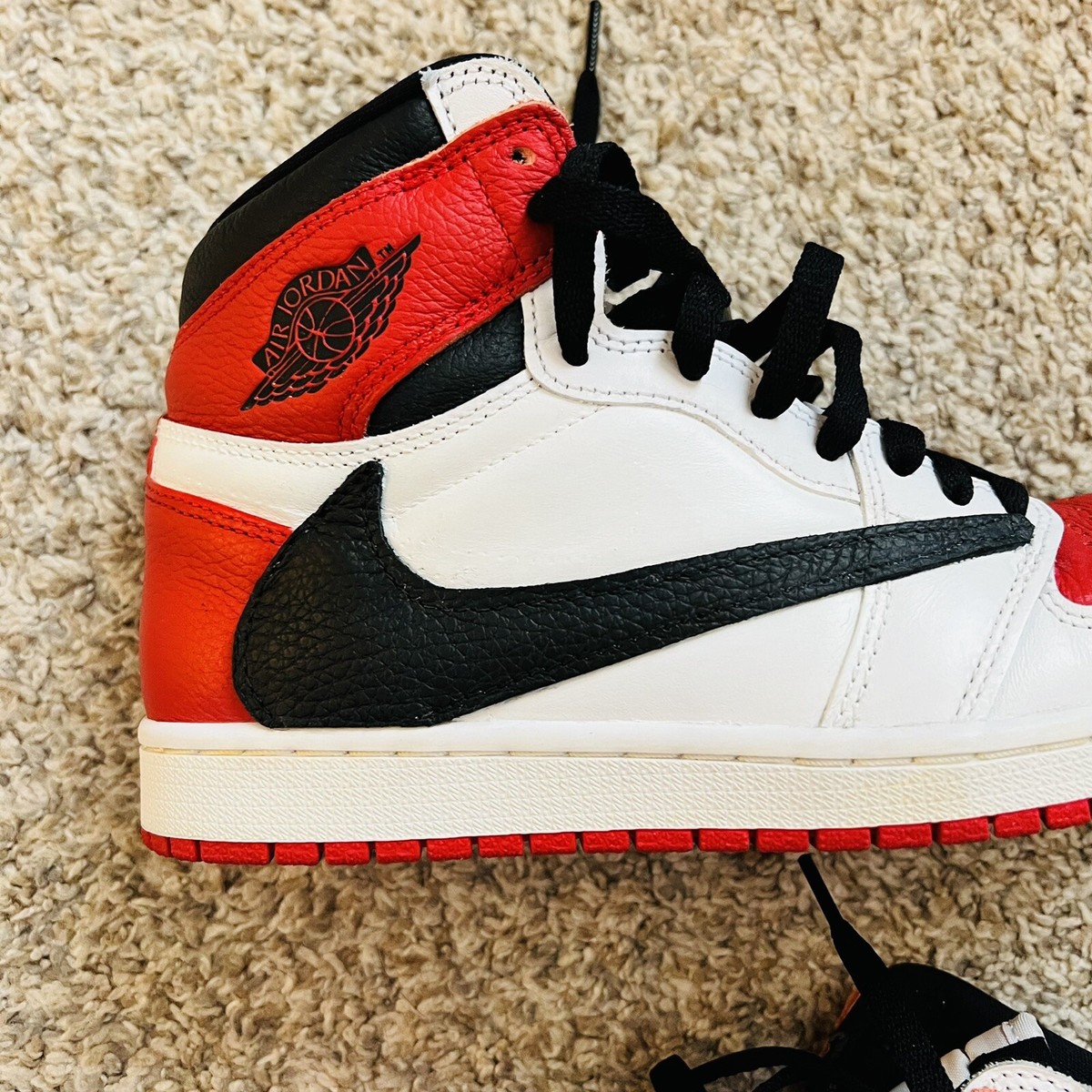 Nike Air Jordan 1 Heritage Retro Custom Travis Scott Men's 8 Nike Air Jordan 1 Heritage Retro Custom Travis Scott Men's 8