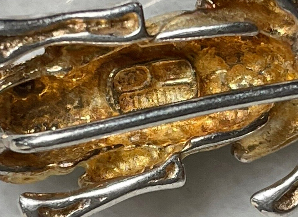 SOLID CAST 925 STERLING SILVER FROG STICK PIN - image 8