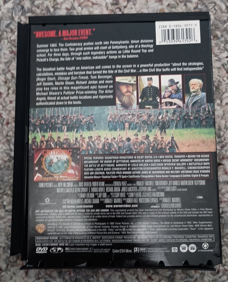 Gettysburg (Widescreen Edition) (DVD: 2000) 53939613926| eBay