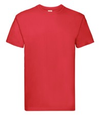 Mens Super Premium T-Shirt - Fruit of the Loom Short Sleeve Tee - Fast Delivery