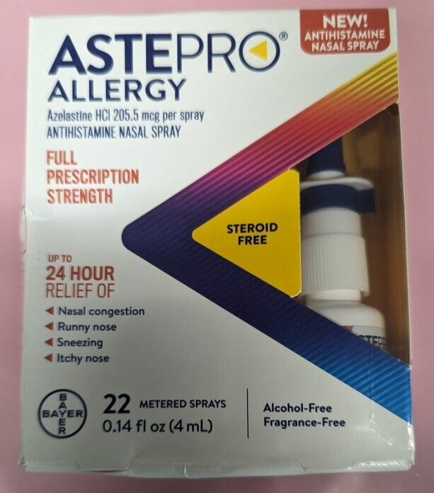 Bayer Astepro Allergy Nasal Spray 22 Metered Sprays Exo 4/2024