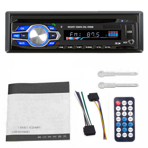 Single 1 Din Car Radio Audio Stereo DVD CD MP3 Player USB AUX/SD/FM Bluetooth - Picture 11 of 11