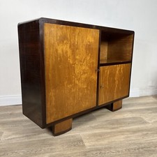 Libreria stile art decò vintage Madia Mobile Soggiorno porta TV antico in legno 