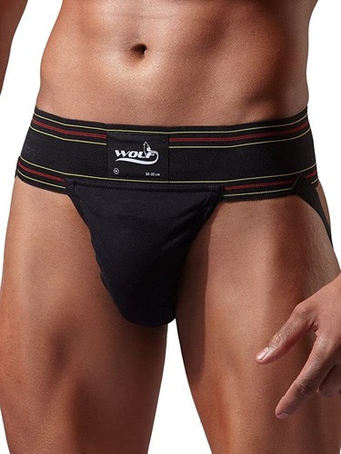 Omtex Athletic Wolf Cotton Stretchable Gym Supporter Jockstraps with Cup Pocket - Picture 4 of 16