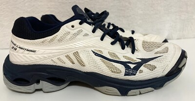 Mizuno Womens Wave Lightning Z4 White Blue Running Shoes Sneakers