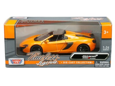 McLaren 650S Spider - Orange Diecast 1:24 Scale Model McLaren 650S Spider - Orange Diecast 1:24 Scale Model