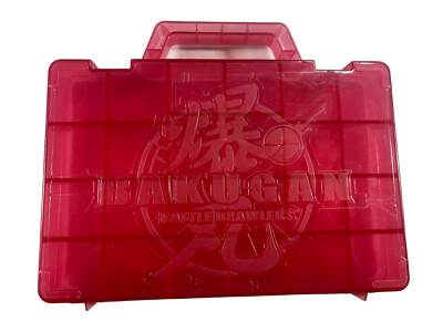 Bakugan Battle Brawlers Carry Case Carrying Storage Holds 24 Red