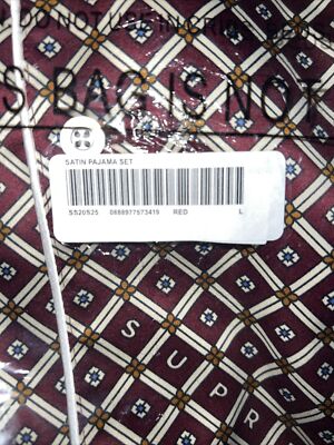 SUPREME ® Satan Pajama Set (Shirt & Pants) Red Size L Large SS20 