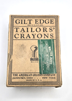Vintage Gilt Edge Black Tailors' Crayons Original Box