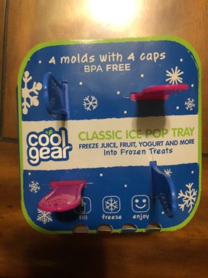 Cap Pop Ice Cool Gear Ice Pop Tray 4 Molds with 4 Caps BPA Free | eBay