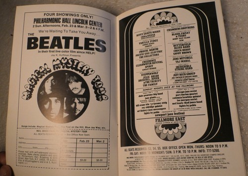 BILL GRAHAMS FILLMORE EAST PROGRAM 1969 THE BAND WHO SLY FAMILY LED ZEPPELIN - Picture 5 of 7