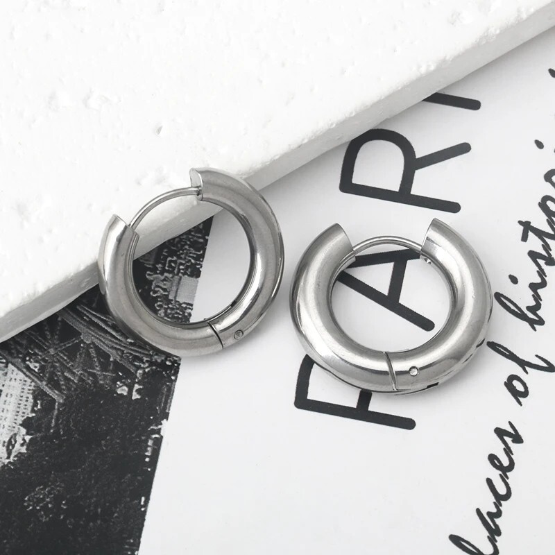 Silverly Orecchini A Bottone In Argento Sterling Con Disco A Forma Di Mezzaluna Per Donna | Orecchini A Cerchio Piatto In Argento 925 Con Finitura Opaca | Gioielli Geometrici Moderni E Minimalisti - Foto 10