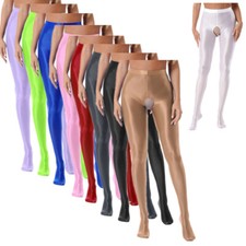 Womens Shiny Pantyhose Hollow Out Pants Stretchy Stockings Tights Trousers