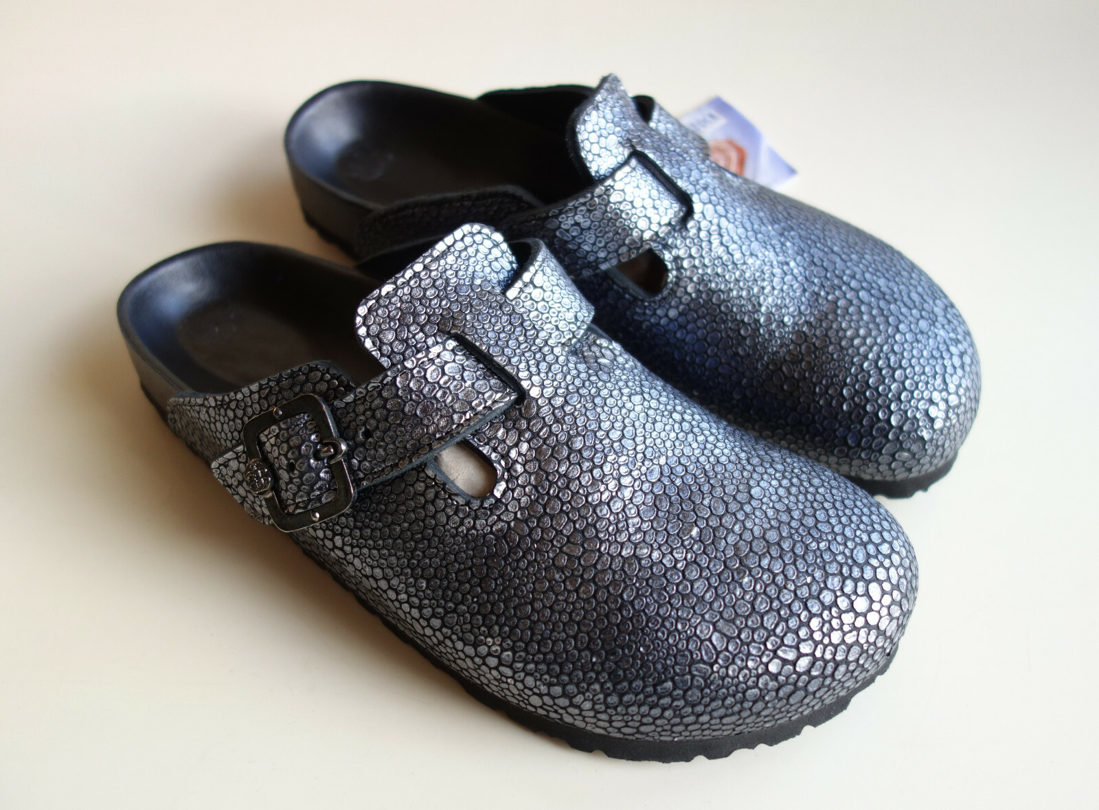 new RSB X BIRKENSTOCK Leather Slide BOSTON EXQ Smoke-Black USL11-M9 EU42 UKL9-M8 image 8