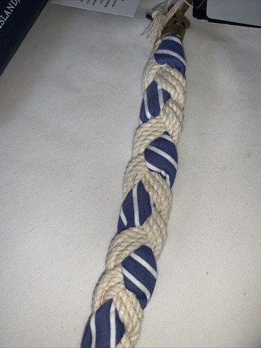 Bracciale Corda Kiel James Patrick CTRL £70 S-L Ancoraggio/Righe Bianco Blu - Foto 7 di 8