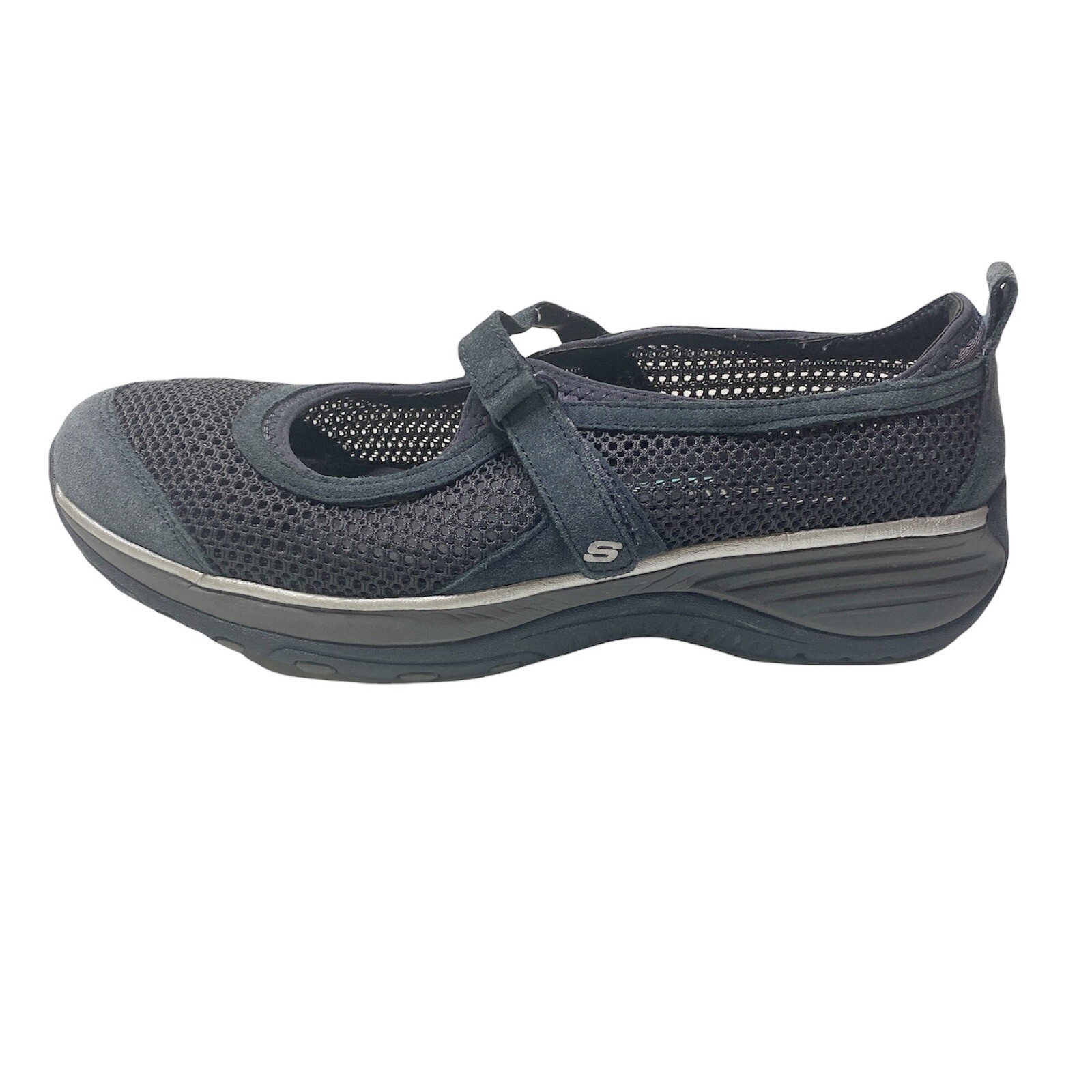Skechers Sz 10 Relaxed Fit Memory Foam Womens Black Adjus Mary - Main Image