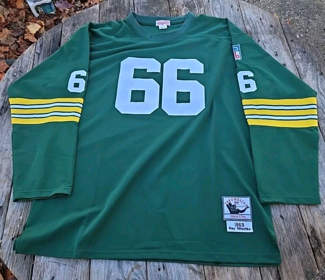 Green Bay Packers Ray Nitschke 1969 Throwback Mitchell & Ness Jersey - Size 56