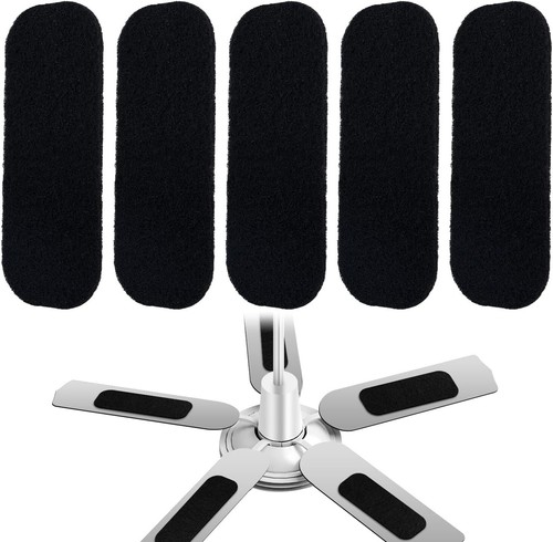 5pcs Ceiling Fan Filters for Blades, 9.8 Inch Filter Medium, black