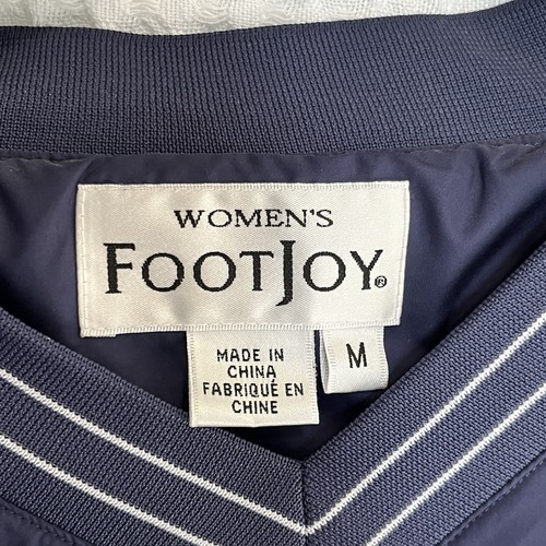 Foot Joy Wind Shirt Womens M Navy Blue Vneck Pullover Golf Lightweight Jacket - Picture 4 of 11