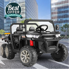 24V 4WD Kids Ride on Dump Truck with Remote Control, 2 Seater Electric Car Toys 