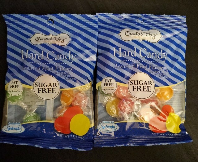 COASTAL BAY 3 oz Bag ASSORTED FRUIT Hard Candy SUGAR Splenda for sale