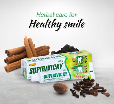 10 x Siddhalepa Supirivicky Non Fluoridated Toothpaste 40g 70g 110g Original