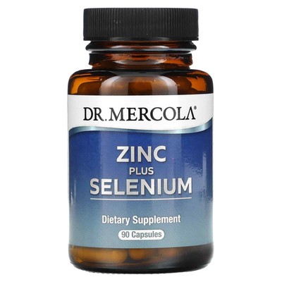 3 X Dr. Mercola, Zinc Plus Selenium, 90 Capsules
