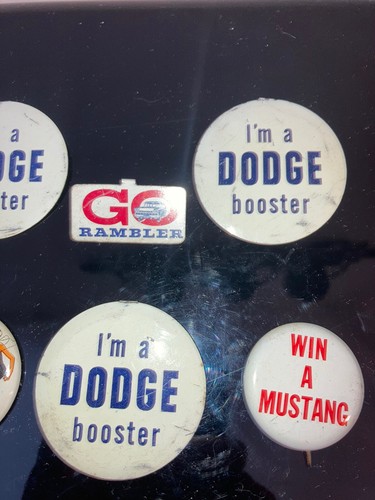 Vintage Auto Clip On Buttons , Dodge, Rambler, Old 88, Ford Mustang - Picture 2 of 4