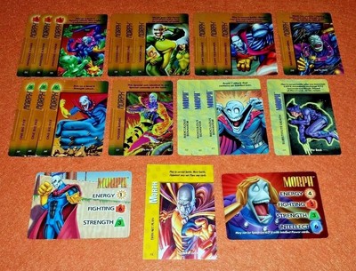 Marvel OVERPOWER MORPH PLAYER SET 2 char IQ MC 18 sp Substitute Death +1 bonus