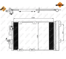 Condenser, air conditioning easy fit NRF 35554 for Opel Astra H