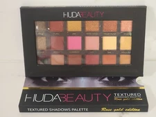 Huda Beauty Rose Gold Textured Eyeshadow Palette 18 Shades BRAND NEW In BOX