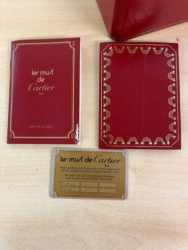 Cofre grande vintage Must de Cartier Paris caja vacía de colección de cubiertos - Imagen 7 de 18